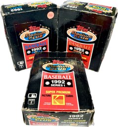 3 BOXES - Topps 1992 Series 1-3 Super Premium Baseball Picture Cards