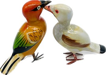 Wooden Hand Painted Birds