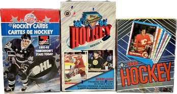 3 BOXES - Unopened Tomorrows Hockey Cards, Unopened Topps Premier 1993-94 Series 1 Hockey Cards, And More