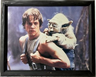 1994 Star Wars Luke Skywalker And Yoda Framed Print 14x11