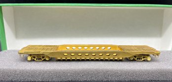 Overland Models Inc., 46 LV Deep Wall Flat Car, #9955, Made In Korea By M.S. Models Inc.