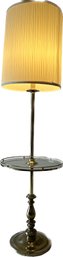 Retro Floor Lamp With Glass Tray Table- 59in Tall, 17in Diameter