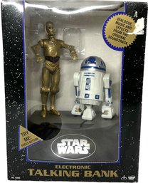 Star Wars R2-D2 And CP3O Electronic Talking Bank In Box