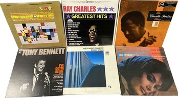 Vinyl Records (6) Includes Ray Charles, Wes Montgomery, Charlie Parker And More!