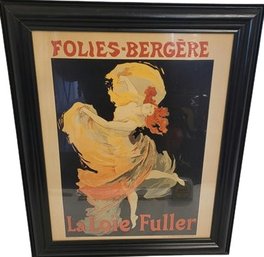 Framed Folies-Bergere La Loie  Fuller Poster. 20x24'