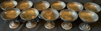 Silvertone Metal Wine Goblets Collection (11)