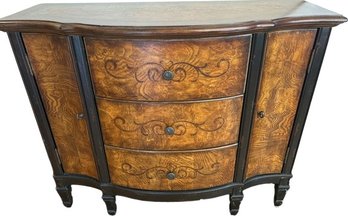 Ornate Wood Sofa Table, Some Scratches, 40x16x33