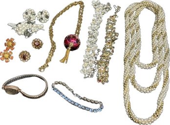 Costume Jewelry, Clip Earrings, Chokers, Long Necklaces