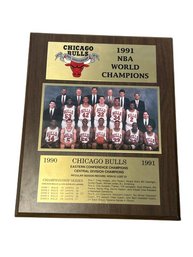 1991 NBA World Champions Chicago Bulls Commemorative Photo & Plaque- 13x16