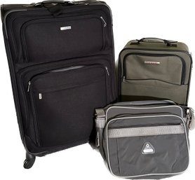 Embark Suitcase And Samsonite Bag. Largest Suitcase Is 12x19x30
