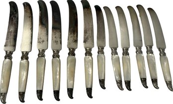 Pearl Handle Sterling Silver Knife Set