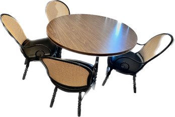 Table And Wooden Chairs Set