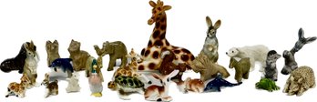 Collection Of Glass And Stone Animal Figures