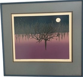 Framed Limited Print Winter Trees Signed By Artist (16x15)