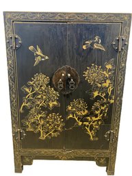 Beautiful Japanese Cabinet With Heavy Metal Hinges (24x12x36) Some Damage
