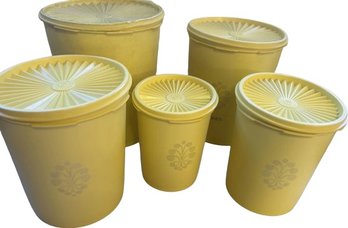 Vintage Yellow Stacking Tupperware  Tallest One Is 10