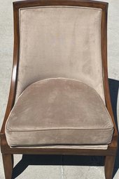 Wood & Fabric Lounging Chair (31x28x38)