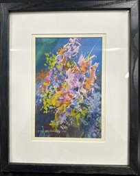 'first Blooms' Framed Watercolor Painting By Ed Brookins 15x12in