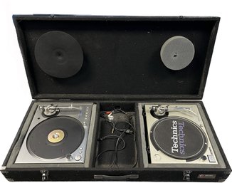 Odyssey DJ Dual Turntable And Mixer Flight Case, Technics Direct Drive Turntable System, And Stanton Turntable