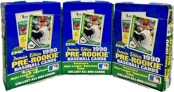 3 BOXES - Premier Edition 1990 Pre-rookie Baseball Cards