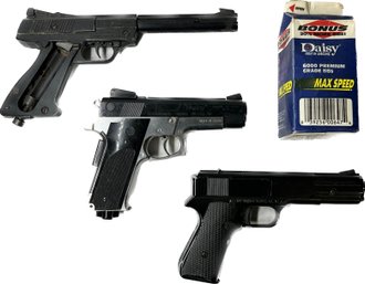 Crosman Air Guns Model 1600 BB Cal, Daisy Powerline Model 93 BB, Marksman Repeater 4.5MM BB Cal, And BBs