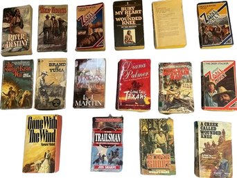 Old Wild West Book Set Including Zane Grey, William Johnstone, Pat Winter Etc