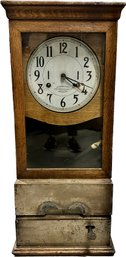 Vintage International Time Recording Co. Of New York, Endicott, N.Y. Clock, 35.5Hx15.5Wx9L