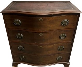 Serpentine Front 4 Drawer Chest  - 30Lx17.5Wx30.5H