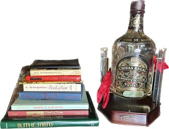 Chivas Regal Bottle Display And Coctail Books