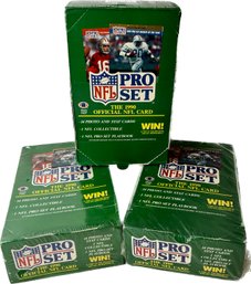 3 BOXES - 1990 NFL Pro Set Football Cards