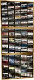 Collection Of Cassette Tapes In Wooden Napa Valley Box (3 Boxes Total) 24x19x3