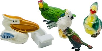 Small Colorful Bird Figurines