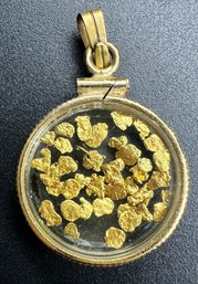 Gold Flake Pendant, 1.9g