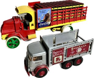 Vintage Hersheys And Coca-cola Toy Trucks