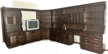 Large Bookshelf Set, L Shape, About 18Lx6.6Hx18.5W