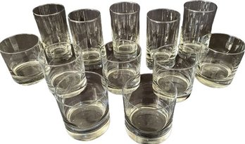 Collection Of Weighted Bottom Drinking Glasses (5 Tall And 7 Short)