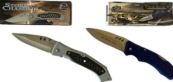 Two New In Box Pocket Knives. Storm Chaser III & True Blue II