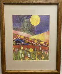 Mixed Media Laser Reproduction From Earthscape Collection Signed By Artist Patricia Wyatt-12x15.5