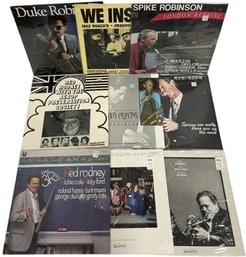 (9) Unopened Vinyl Records, Includes, Spike Robinson, Duke Robillard, Max Roach, And Many More