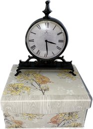 Cafe Des Marguerites Clock And Bird Designed Keepsake Box