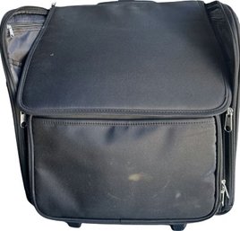 Black 2-Wheel Luggage Carrying Case  16Lx10Wx18.5H
