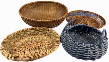 Woven Basket Collection - Large Bowl Is 16.5x16.5x7