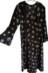 RIXO Ditsy Bunch Black Maxi Dress, Floral Print - XS