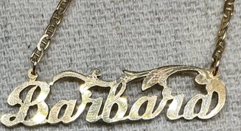 14k Gold (Barbara) Necklace, 3.48 Grams