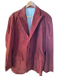 Mens Corduroy Blazer (Burgundy) By Pioneer Wear Albuquerque  Size 44