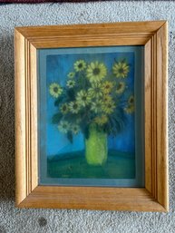 Original Framed Sunflower Art- 14x1.5x17