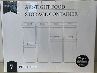 VTOPMART Air-Tight Food Storage Containers: 7 Piece Set, New In Box