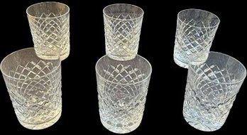 Waterford Crystal Whiskey Glasses. Set Of 6. (3.5x4.5)