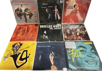 Collection Of Vinyl Records, Sarah Vaughan, Johnny Hodges, Louis Armstrong, And Many More