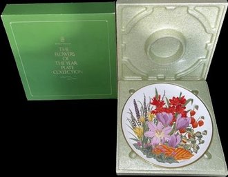 Franklin Porcelain The Flowers Of The Year Plate Collection (1) 10.5 Plate